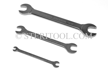 #10160 - SET: 8 pc Stainless Steel Open End Wrench Inch Set 1/4" ~ 1-1/4". wrench, open end, stainless steel, spanner
